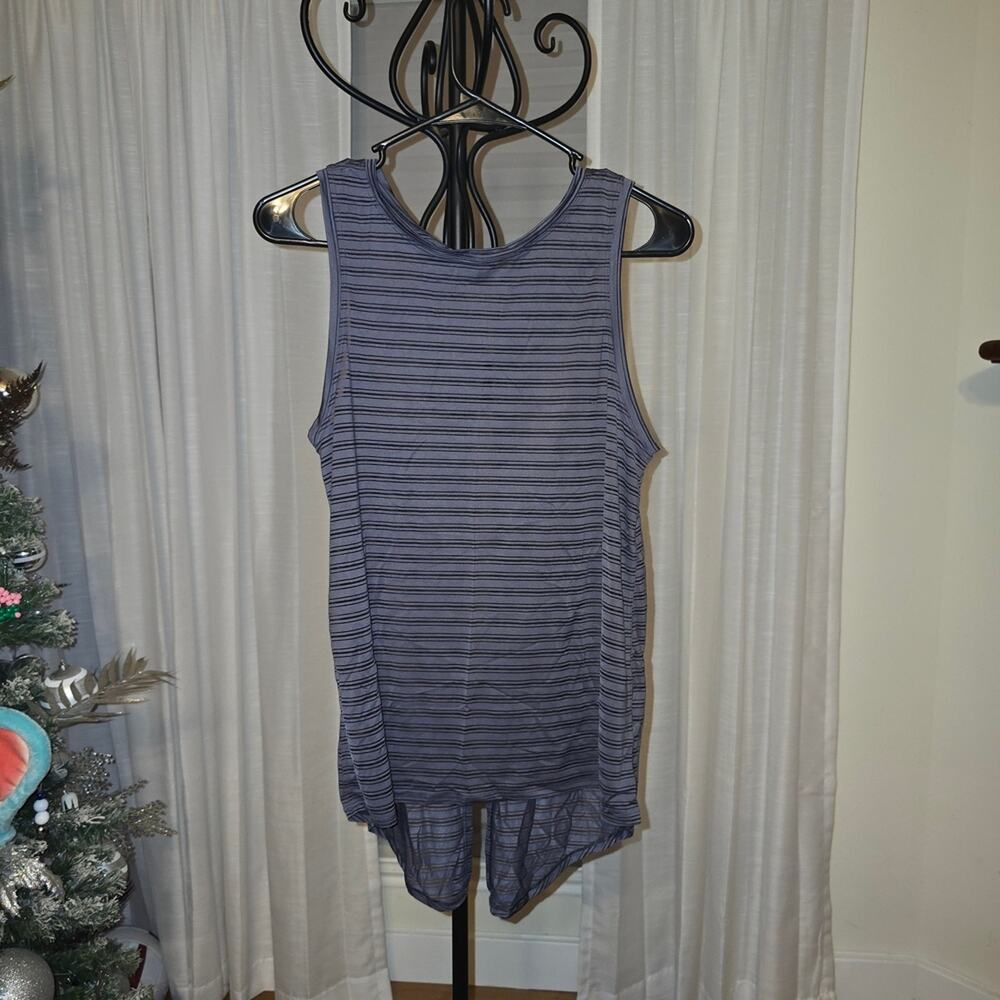 Lululemon Athletica Navy Striped Tank Top